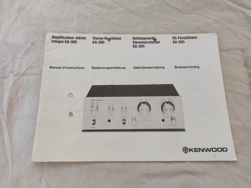 Kenwood 305 user manual - kenwood,