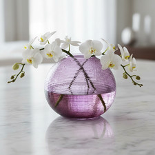 Vaso sferico vetro soffiato  portafiori tondo decorativo 2 colori 2 misure