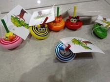 1mini Trottolalegno diametro 4,5cm altezza 5.5cm trottole artigianale animali 