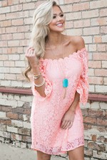 Abito ricamato nudo Pizzo