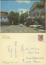 BELLARIA -RIMINI -VIA PAOLO GUIDI VECCHIE AUTO BAR PROFUMERIA CARTOLINA