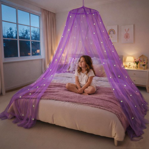 Tettoia letto viola - tettoia, per