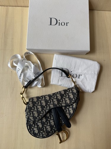 Dior mini saddle jaquard bag - jaquard,