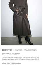 Gonna midi donna Zara in