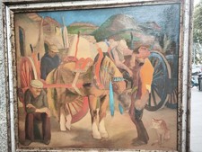 pittori umbri pittura Ternana firmato Novecento illustratore olio su tavola