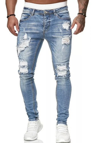 Jeans uomo strappati slim fit - jeans,