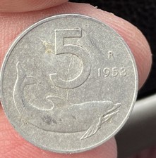 Moneta lire del - 5,