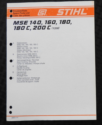 Catalogo ricambi motosega - catalogo,