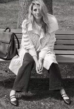 ZARA TEXTURED KNIT COAT LAPEL