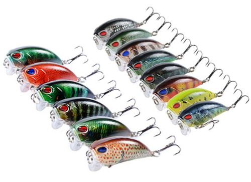 14pcs esche pesca minnow - esche,