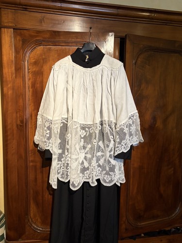 Cotta sacerdotale con pizzo - sacerdotale,