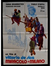 manifesto MIRACOLO A MILANO vittorio de sica cesare zavattini totò il buono A373