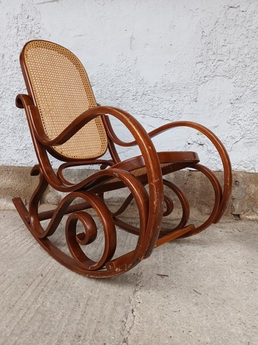 Poltrona dondolo vintage - a,