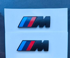 Logo M logo lateral BMW lot de deux 45mmx15mm noir mat