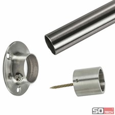 SO-TECH® Tubo per Armadio 100-200 cm Acciaio Inox Appendiabiti Asta per Mobili