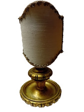 Lampada da tavolo 1 luce ABAT-JOUR in legno tornito e dorato con ventolina