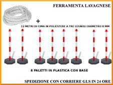 Set 8 paletti delimitazione+