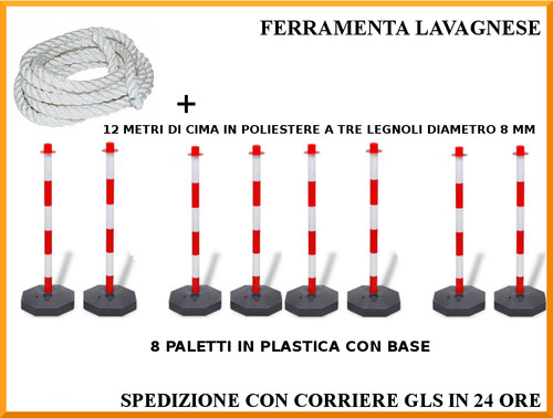 Set paletti delimitazione - 8, delimitazione+