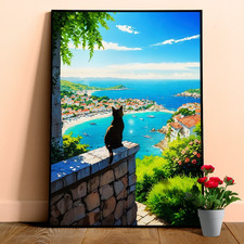 Poster Gatto Mediterraneo -