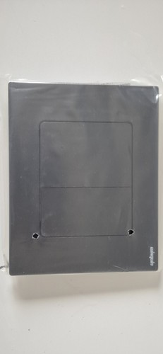 Placca doppio scarico - scarico, nera
