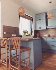 AX 2 Sgabelli Bambù Bar Schienale 53x45x102cm Salotto Marrone Elegante + 242494