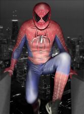 Costume Spiderman Uomo ragno Halloween adulti uomo tuta lycra con maschera