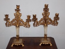 RARA COPPIA DI CANDELABRI A 3