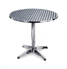 TAVOLO ALLUMINIO ROTONDO DIAM 60cm TOP E GAMBA STANDARD BAR RISTORANTE ESTERNO
