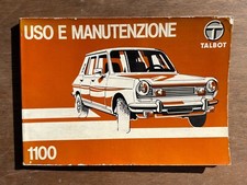 Llibretto uso e manutenzione TALBOT 1100 - 1980 - Originale 
