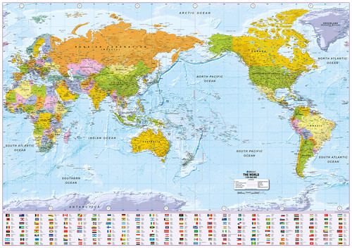 Pacific centred world map - pacific,