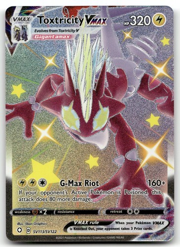 Toxtricity vmax shiny holo - toxtricity,