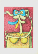 ENRICO BAJ - LITOGRAFIA 