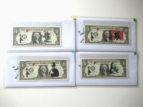 Banksy banconota vera 1 us - banconota, 1$us