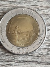 Moneta Da 500 Lire Rara 1986
