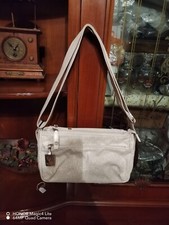 Borsa Borbonese Beige In Tessuto,a Tracolla,Interno In Pvc Logato,borchie Logate