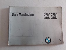BMW  2500 3.0S   2800 3.0Si     USO E MANUTENZIONE IN ITALIANO BROCHURE