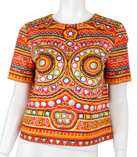 Top moschino couture arancione - top,