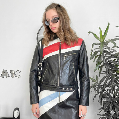 Giacca moto donna - moto, nera