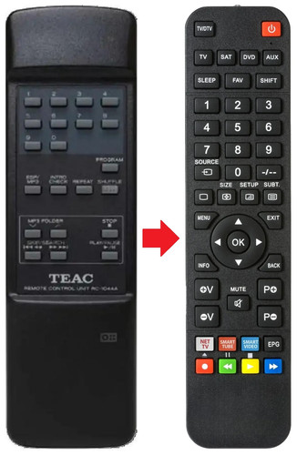 Telecomando adatto per teac - adatto,