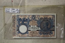 1881 Italy 5 Lira Crisp AU/UNC
