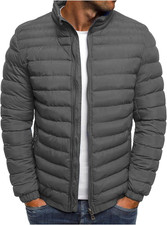 Piumino Uomo 100 Grammi - Giubbotto Uomo Senza Cappuccio Invernale Con Tasche Gi