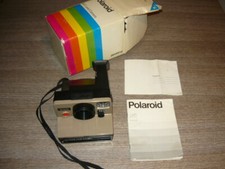 POLAROID 500 LAND CAMERA FOTOCAMERA TASTO ROSSO CON SCATOLA e ISTRUZIONI
