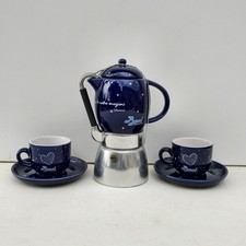 Caffettiera vintage italiana Moka caffè con Tazzine Baci Perugina