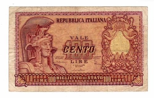 Italie italy italia billet 100 - italie,