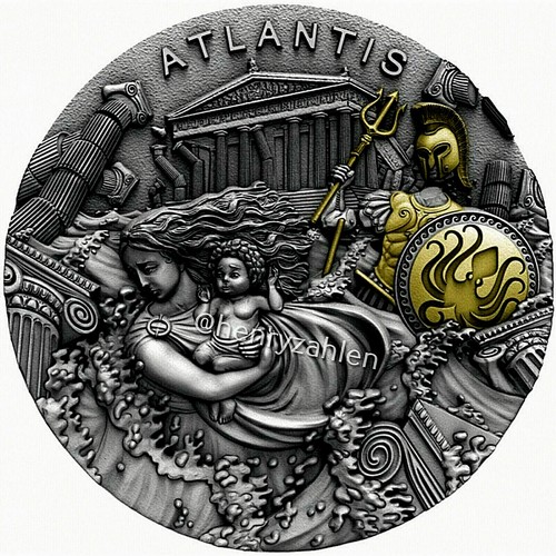 Atlantis moneta d argento - oz, d'argento