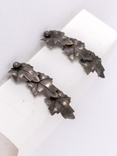 Orecchini Vintage Albino Manca Lavorati A Mano Sterling Modernariato Edera Firmati RARI