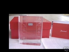 Baccarat fermacarte libro cristallo vintage rosso in scatola