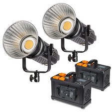 Walimex pro Niova Plus Daylight, Set 2 Faretti LED fotografia, luce video 350 W