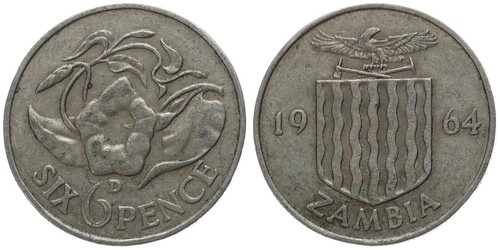 Zambia six pence - -, 6