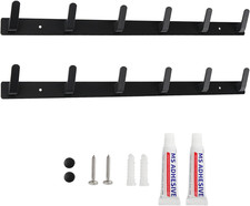 Appendiabiti Da Parete, 2 Pezzi Attaccapanni Da Muro Moderno Design Con 6 Ganci 